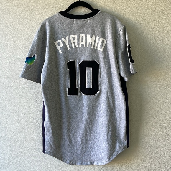 Black Pyramid Men's Jersey Gray Embroidered Small - Picture 2 of 5